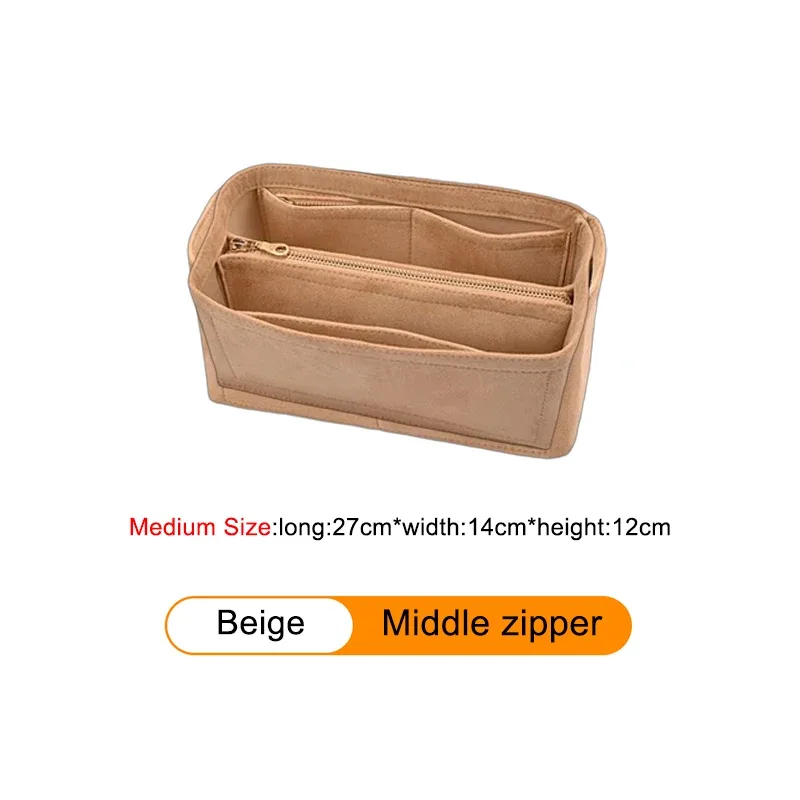 insert organisateur de sac pour h-birkin 25 30 35, sac à main en velours, sac à cosmétiques, support de rangement, sac de modification intérieure, accessoire