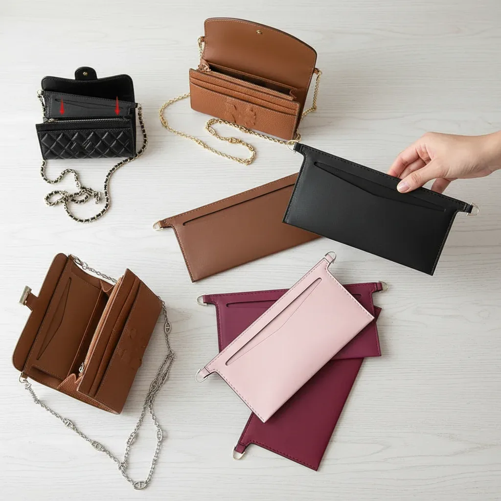 insert sac main nylon rose marron dore organiseur porte documents femmes compartmentnement usage journee travail