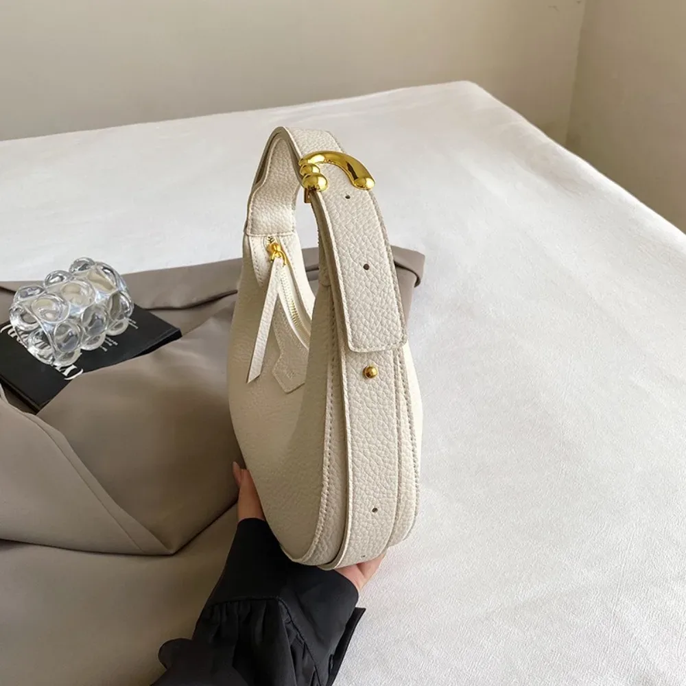sac à main sous les bras pour femme, motif lichee, cuir pu, sacs initiés, grande capacité, mode