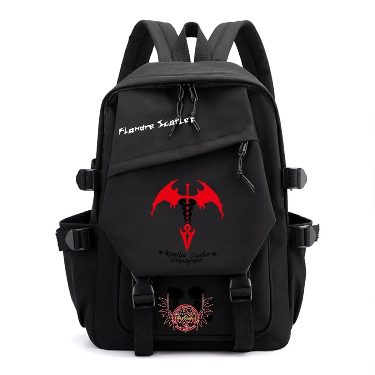sac à dos touhou project ‌ sac à dos de voyage de grande capacité pour étudiants, imprimé dessin animé hakurei reimu kirisame marisa