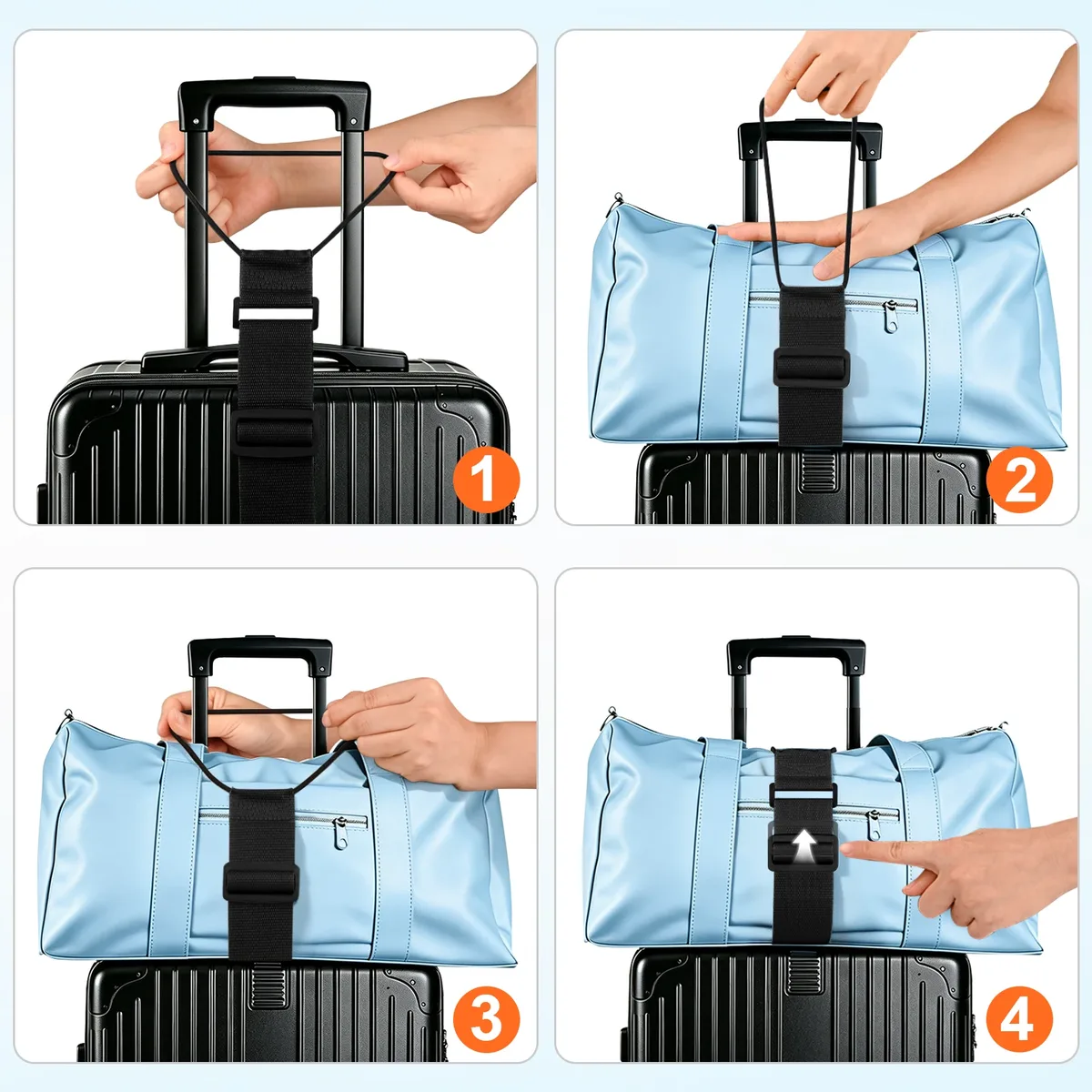 sangle de bagage élastique réglable avec boucle à crochet pour sécuriser les bagages, valises, sacs, organisateurs, sangles de maintien, accessoire de voyage