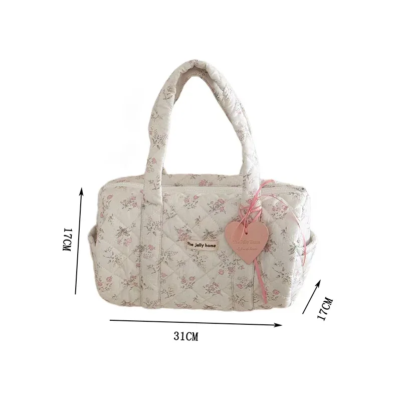 sac à main cylindrique à imprimé floral, trousse de toilette de voyage portable, pochette de rangement à grande capacité, trousse de toilette cosmétique pour femme en plein air