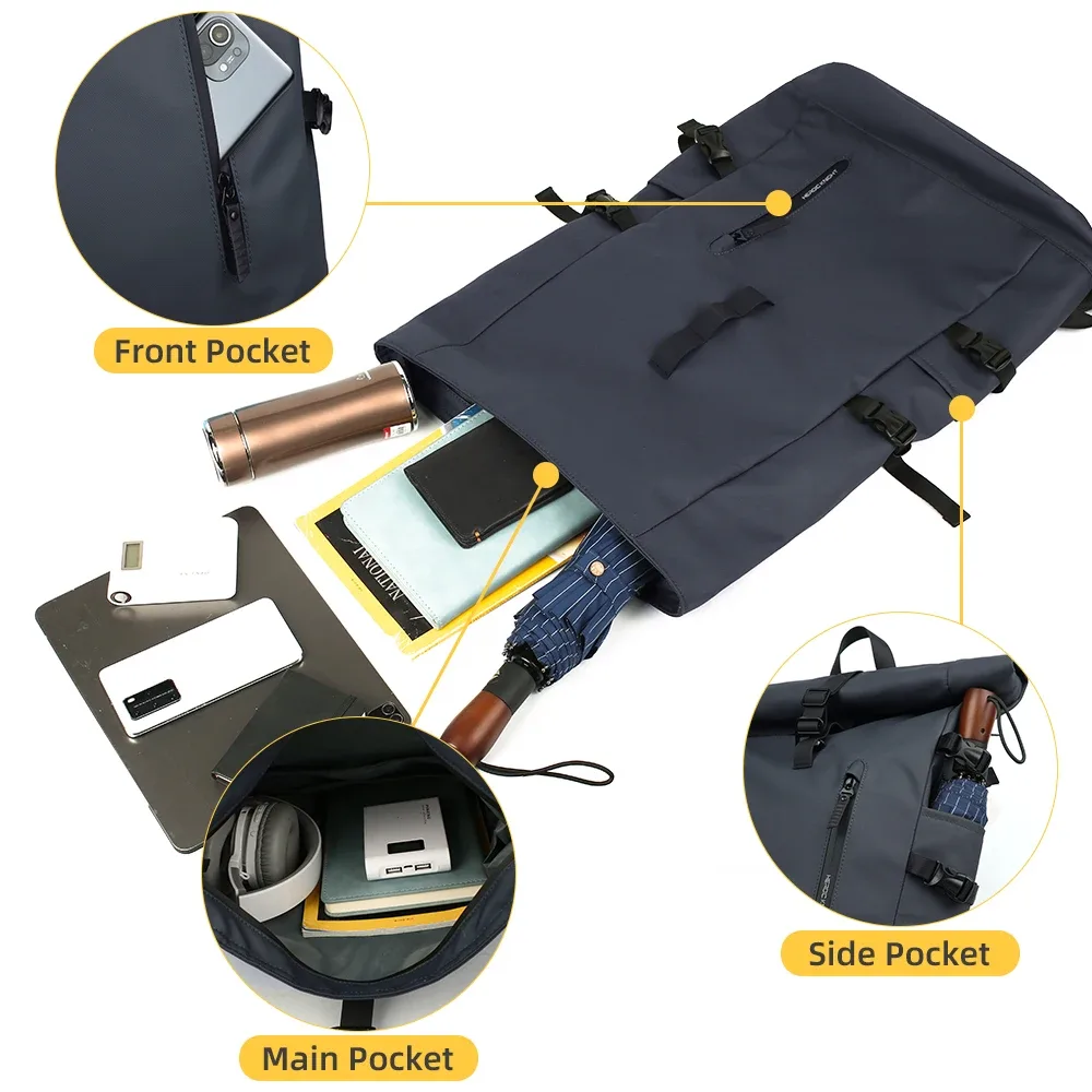 hk grand sac à dos pour ordinateur portable 15.6 pouces hommes sac à dos de voyage antivol pour affaires université vélo école sac à dos avec port usb