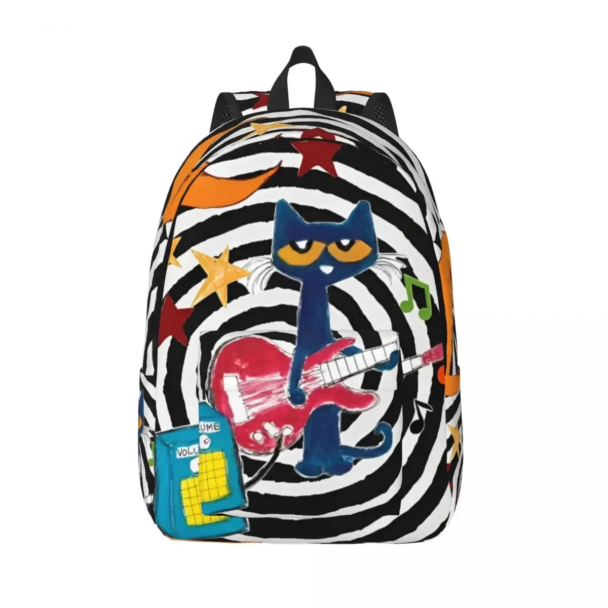 pete le chat j'aime mes chaussures blanches sac à dos cool lycée randonnée voyage dessin animé chats sac à dos pour hommes femmes ordinateur portable sacs en toile