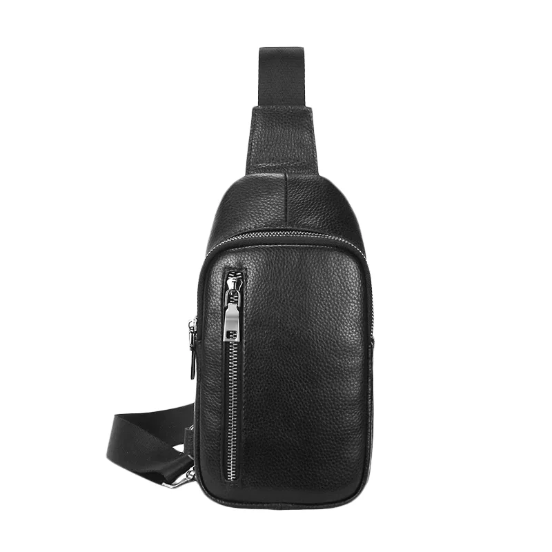 petit sac à bandoulière en cuir véritable pour homme, sac à dos de poitrine, sac à dos de jour, voyage en plein air, chasse, randonnée, camping, initié