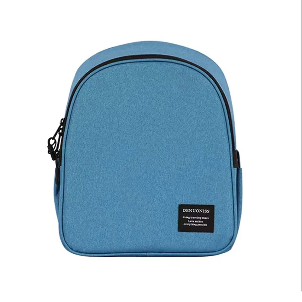 sac dos tissu oxford doublure intérieure nourriture bleu gris compact poche latérale zippée isotherme transport fruits légumes bière boissons glacés chilling