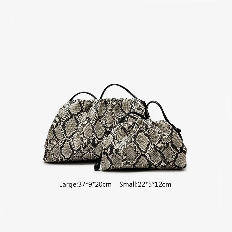 sacs à main plissés serpentin pour femmes, pochette, sac à bandoulière, motif serpent, sac de luxe de créateur