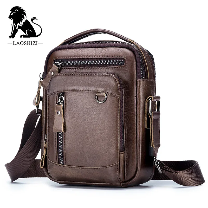 sacs à bandoulière pour hommes en cuir véritable 100% de marque, sac messager pour hommes, sacs bandoulière, nouveau petit sac à main de créateur pour homme, bolso male