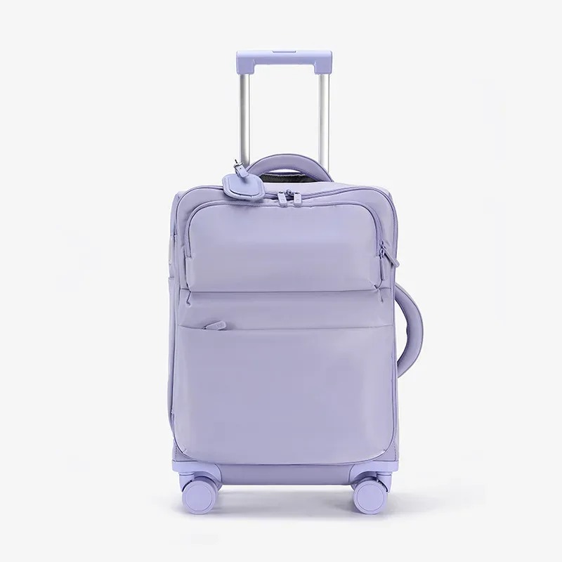valise à roulettes, nouvelle valise de cabine pour femmes 2025, valise en tissu ultra-légère de 20 pouces, valise de voyage à code, roues universelles