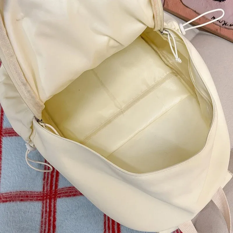 sac à dos élégant aile d'ange, sac d'école doux, sac de voyage maxi léger en nylon simple, sac à bandoulière coréen à fermeture éclair, fourre-tout décontracté