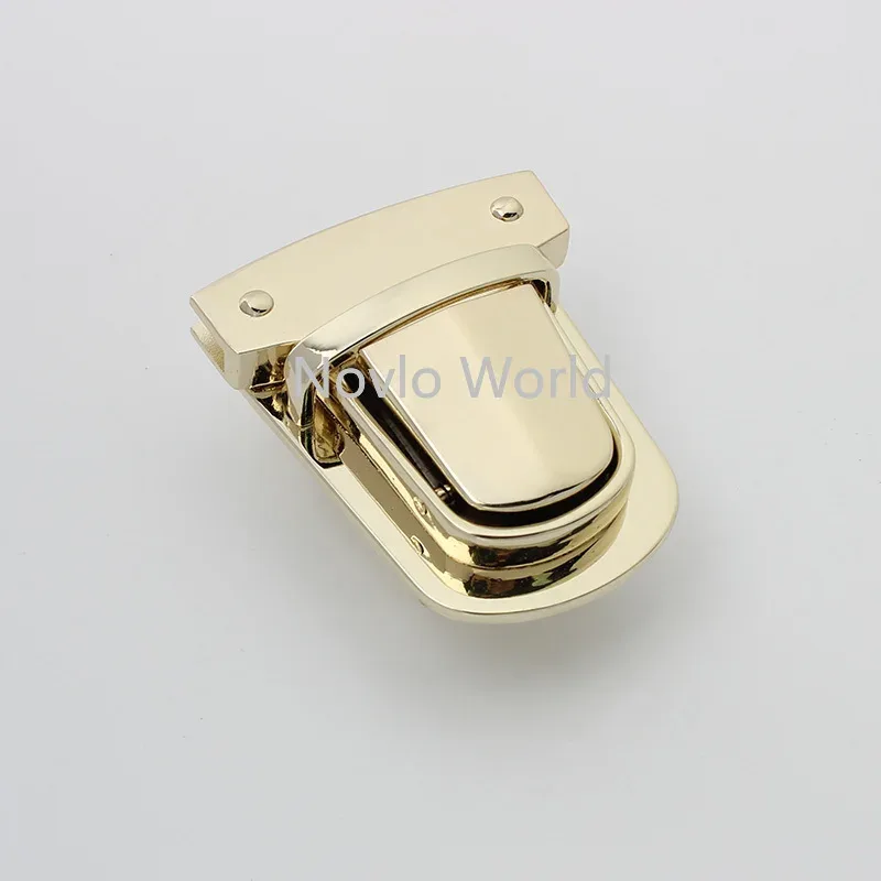 2-10 pièces 54*46mm finition or clair presse en métal serrure à pression sac porte-documents serrure à ressort snap fermoirs décoratifs fermeture