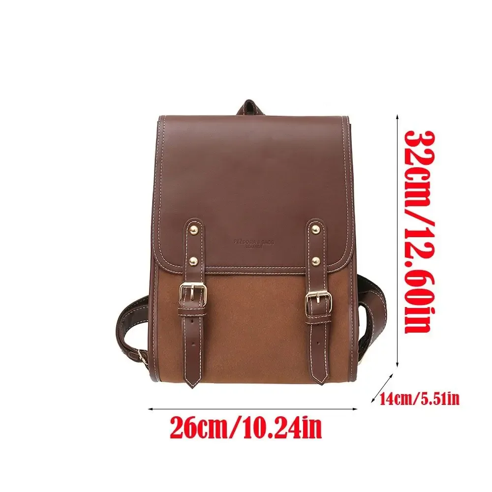 sac à dos japonais polyvalent en cuir pu, style preppy, grande capacité, sac d'école, sac à dos pour ordinateur portable