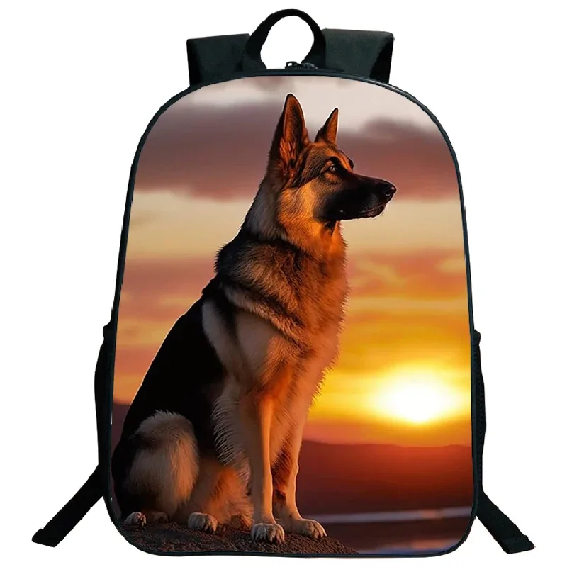 sac à dos imprimé de troupeau des contribuables allemands, grande capacité, sacs d'école pour garçons et filles, sac à dos mignon pour chien corgi husky, sac de voyage étanche, cartable