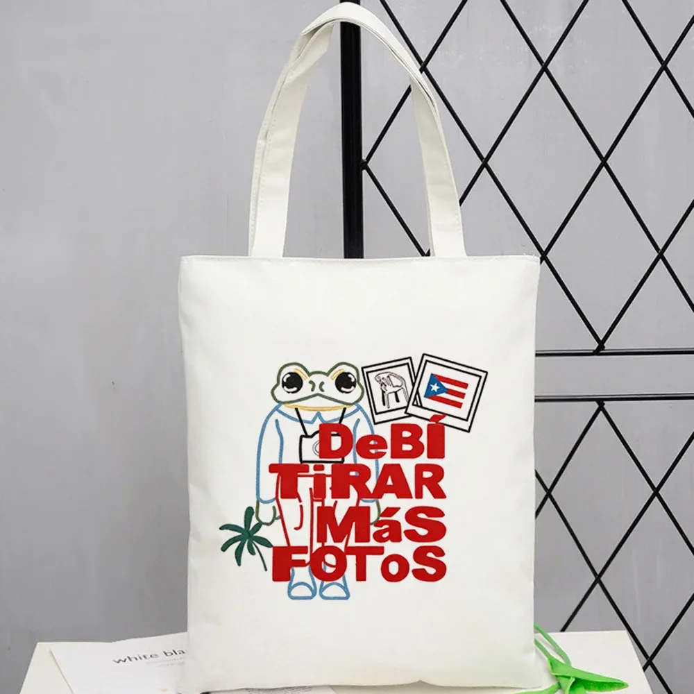 sac fourre-tout bad bunny, sac de courses personnalisable, pliable, réutilisable, à bandoulière, pour femme