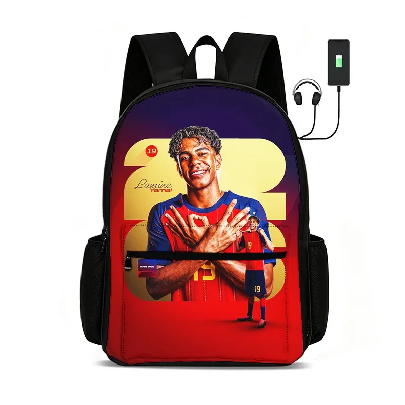 sac à dos football star l-lamin yamal, sacs d'école, de voyage, de grande capacité, sacs de sport, sacs à dos pour étudiants