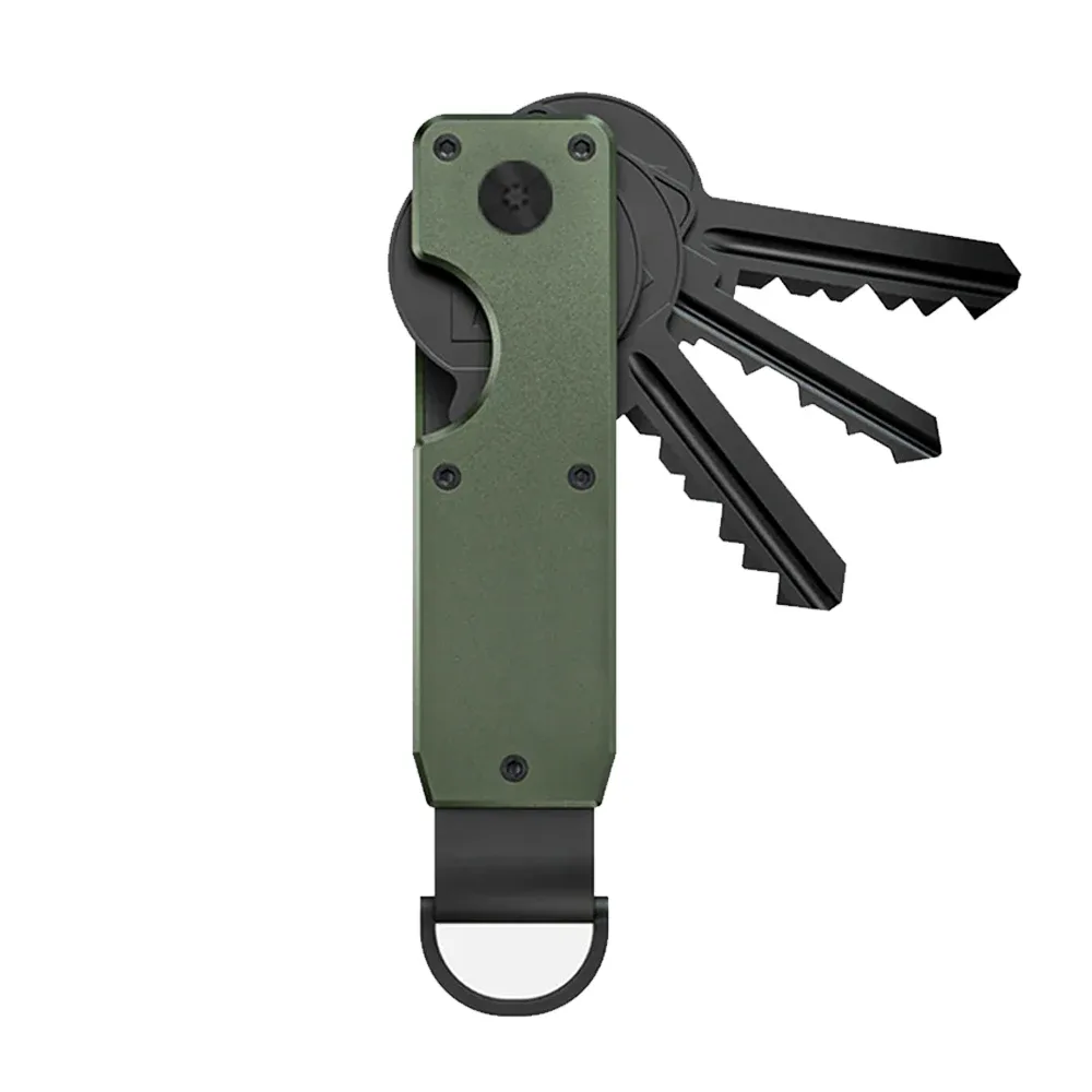 organiseur de clés compact en métal, porte-clés minimaliste, étui pour clés, peut contenir 2 à 6 clés.