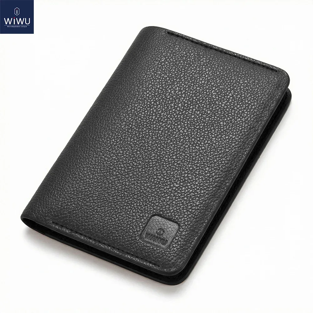 portefeuille passeport wiwu master, étui en cuir pu anti-rfid, pochette de rangement, sac de transport, pochette de transport, doux pour la peau