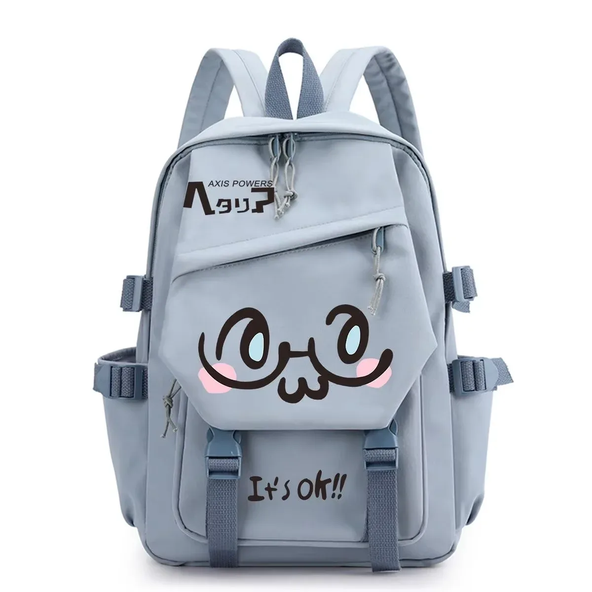 sac à dos axis power hetalia, sac d'école léger et simple pour hommes et femmes, sac à dos à la mode avec imprimé de dessin animé mignon