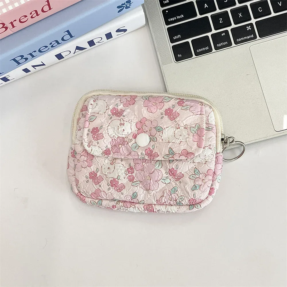 dessin animé mignon petit voyage cosmétique rouge à lèvres écouteur carte portable sac de rangement sac à main femmes cadeau pochette dans les sacs de maquillage organisateur