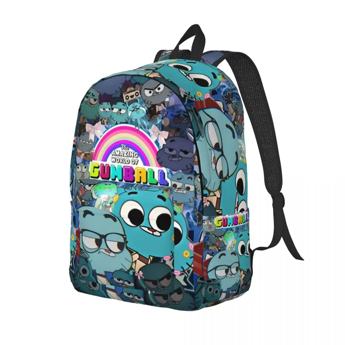 sac à dos classique amazing world of gumballs avec poche pour étudiants, randonnée, voyage, sac à dos pour hommes et femmes, sacs en toile pour ordinateur portable
