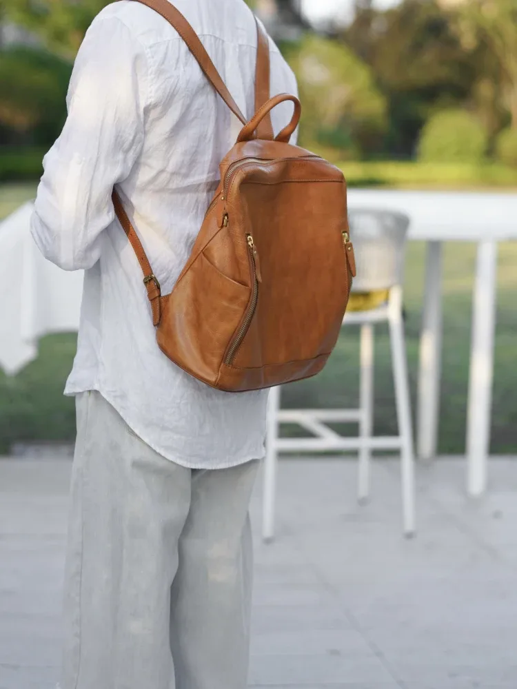 pndme créateurs de mode à la main en cuir véritable dames sacs à dos week-end voyage fête luxe en cuir de vache cartable pour femmes