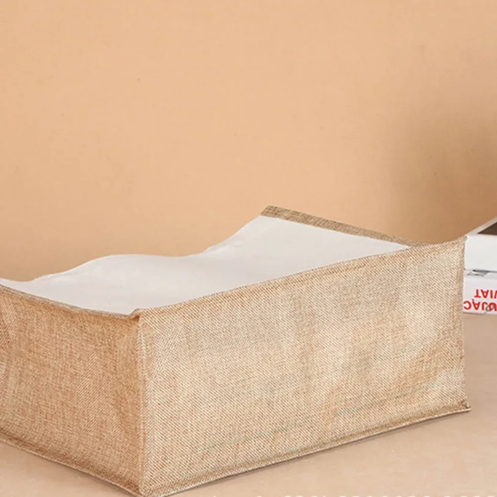 sac fourre-tout en toile de jute grande capacité pour femme, simple et décontracté, pour courses et voyages, réutilisable