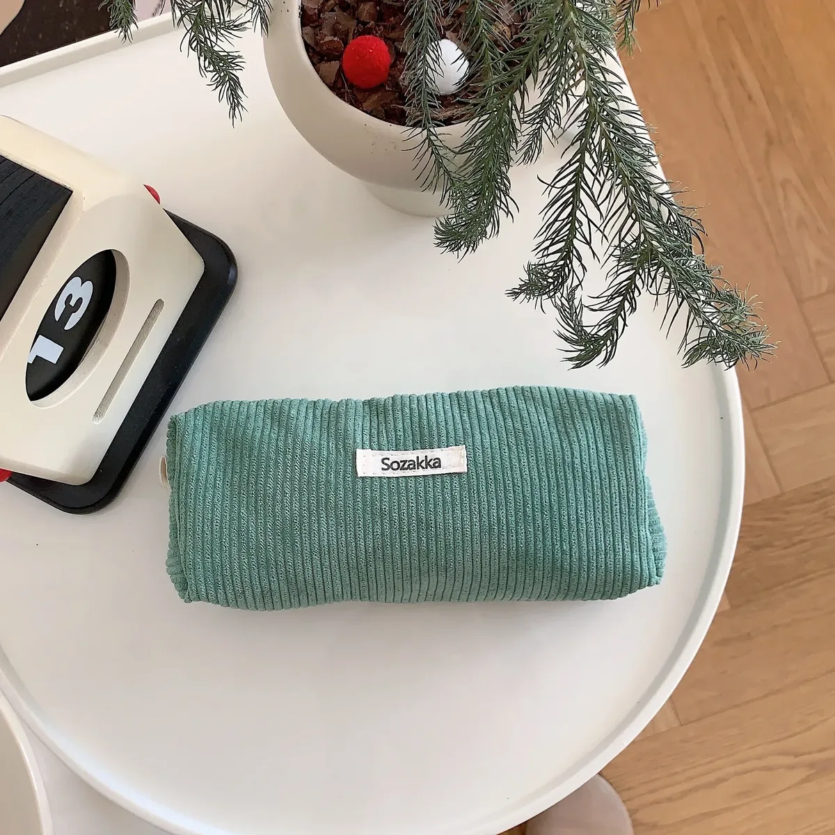 grand sac à cosmétiques en tissu velours côtelé pour femmes, pochette de maquillage pour filles, sac de voyage à main, étuis de rangement de rouge à lèvres, pochette à fermeture éclair pour téléphone