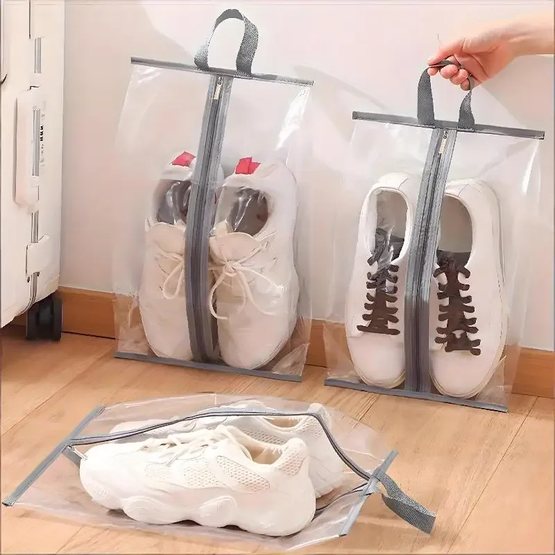 sacs à chaussures transparents pour le rangement, 10 pièces, organisateur de chaussures imperméable pour les voyages d'affaires et le placard à domicile