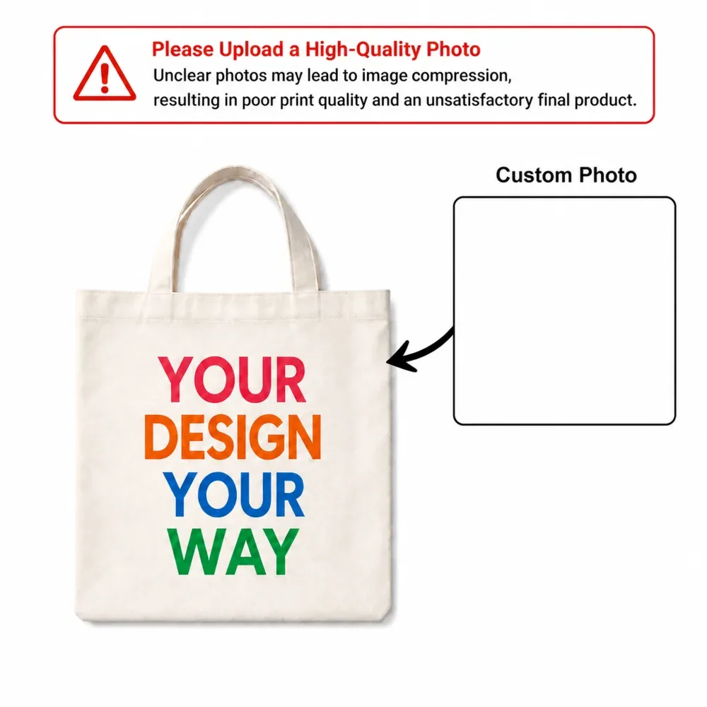 sac fourre-tout personnalisable avec impression de photo/texte/logo. sac à bandoulière personnalisé, un sac tendance réutilisable en tissu polyester, un sac à main simple, un cadeau ou un souvenir pour lui ou elle, et un choix de cadeau idéal. produits de haute qualité