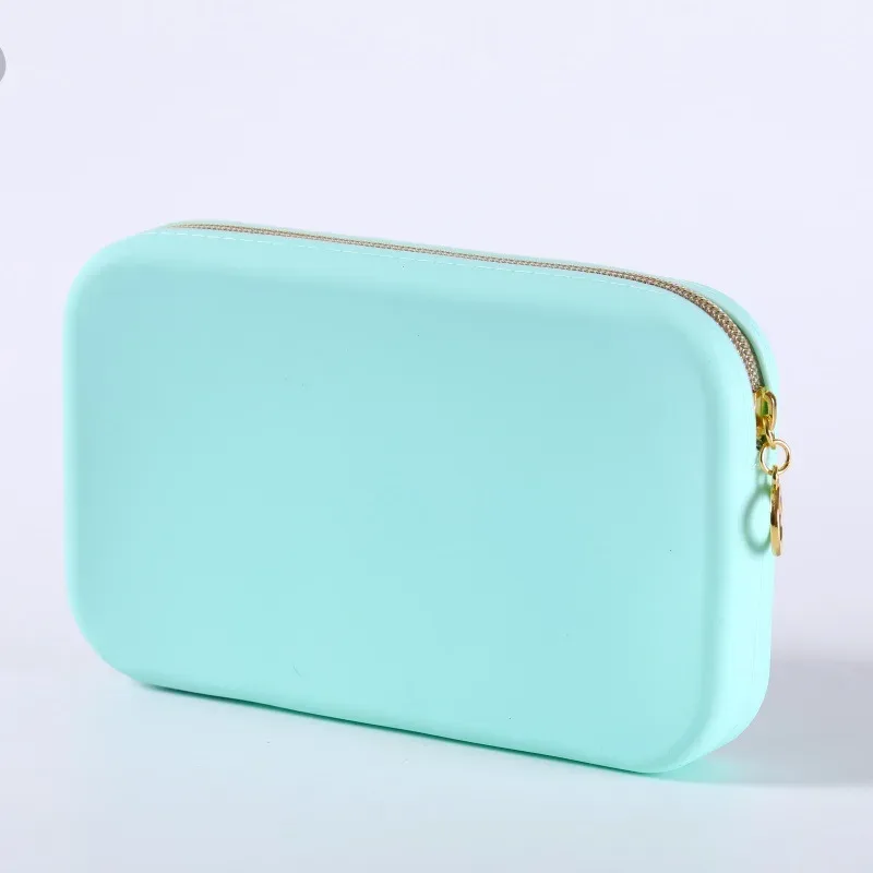 sac de rangement cosmétique carré en silicone, grande capacité, support portable pour pinceaux de maquillage, organisateur de cosmétiques étanche pour voyage