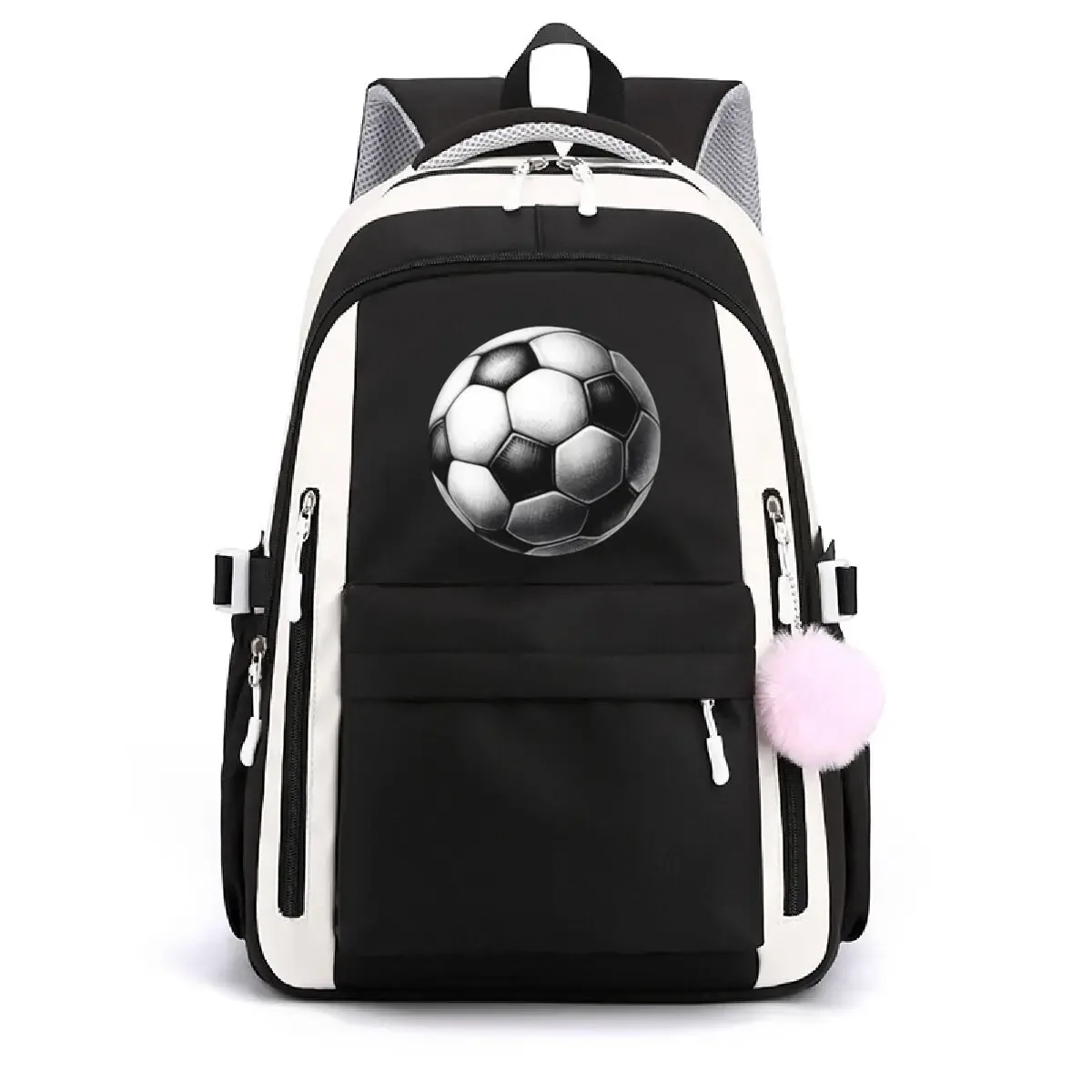 sac à dos tendance imprimé ballon de football pour étudiants, sac à dos de voyage en plein air pour femmes et hommes, sac à dos pour ordinateur portable, sacs d'école décontractés pour adolescents