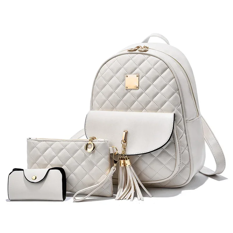sac dos cuir synthétique gris motif géométrique relief bandoulière amovible porte-monnaie inclus voyage femme