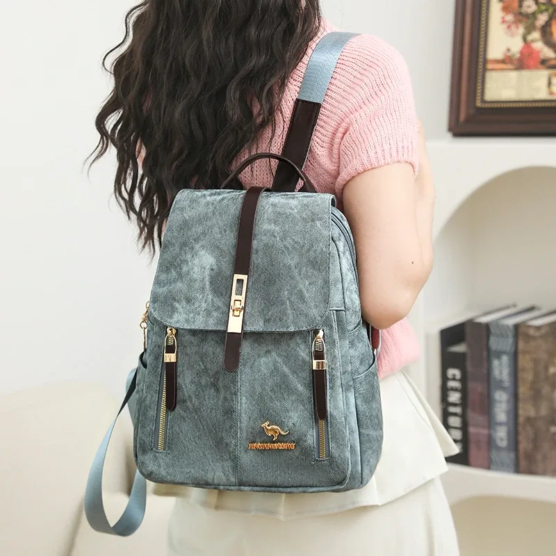 sac à dos en cuir de haute qualité, sac à dos de voyage de luxe pour femme, sac à bandoulière décontracté multifonctionnel, sacs d'école pour filles sac 2026