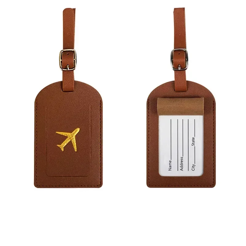 étiquette de bagage, accessoire de voyage pour femmes et hommes, étiquette d'adresse de valise d'avion, sac d'embarquement de bagages, nom d'identification, porte-adresse, 1 pièce