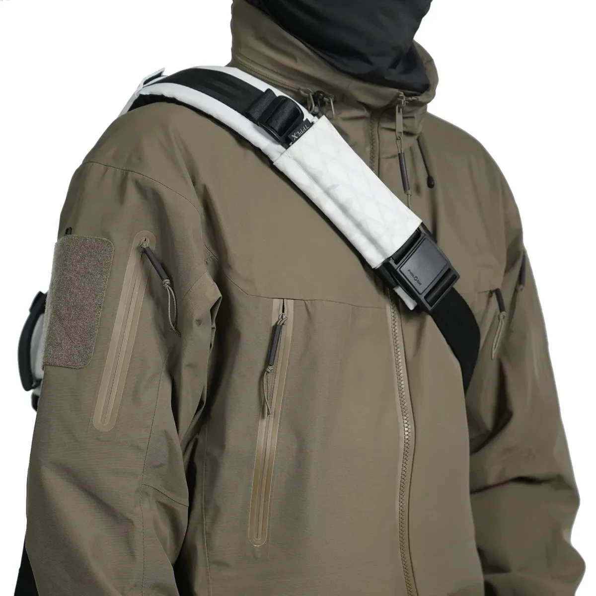 Sac bandoulière tactique multifonctionnel d'extérieur avec rembourrage d'épaule, style Hip Hop Techwear, accessoires de rembourrage de sangle de sac antidérapant