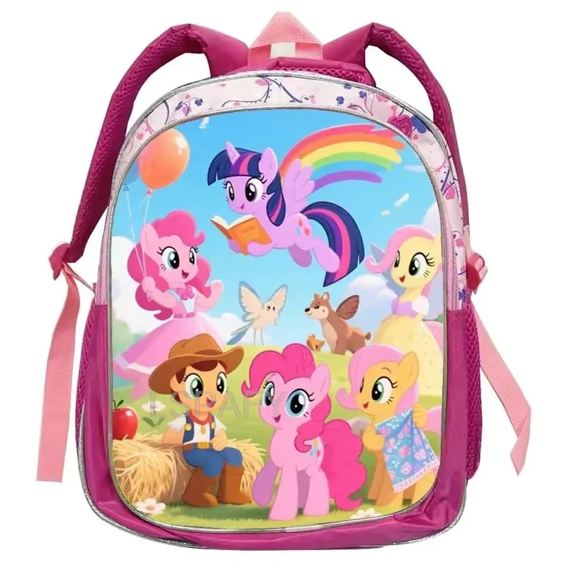 nouveau sac à dos scolaire mignon my little pony pour étudiants, licorne twilight, grande capacité, réduction de la charge, cadeau d'anniversaire