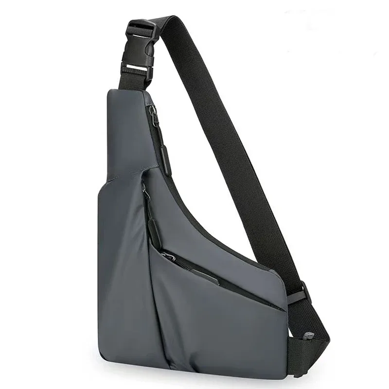 sac de poitrine portable pour hommes, sac à bandoulière pour sports de plein air, léger, asymétrique, taille fine, adapté aux voyages, à la randonnée au quotidien