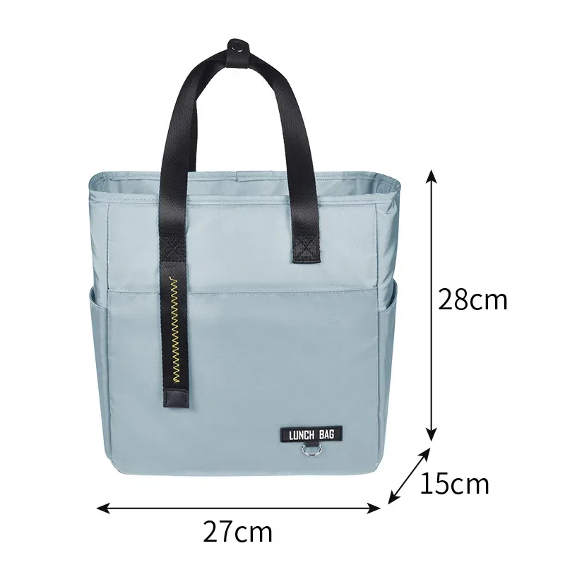 boîte à déjeuner bento isolée, sac thermique de grande capacité, sacs de rangement des aliments à fermeture éclair, conteneur pour femmes, sacs à main de pique-nique de voyage plus frais