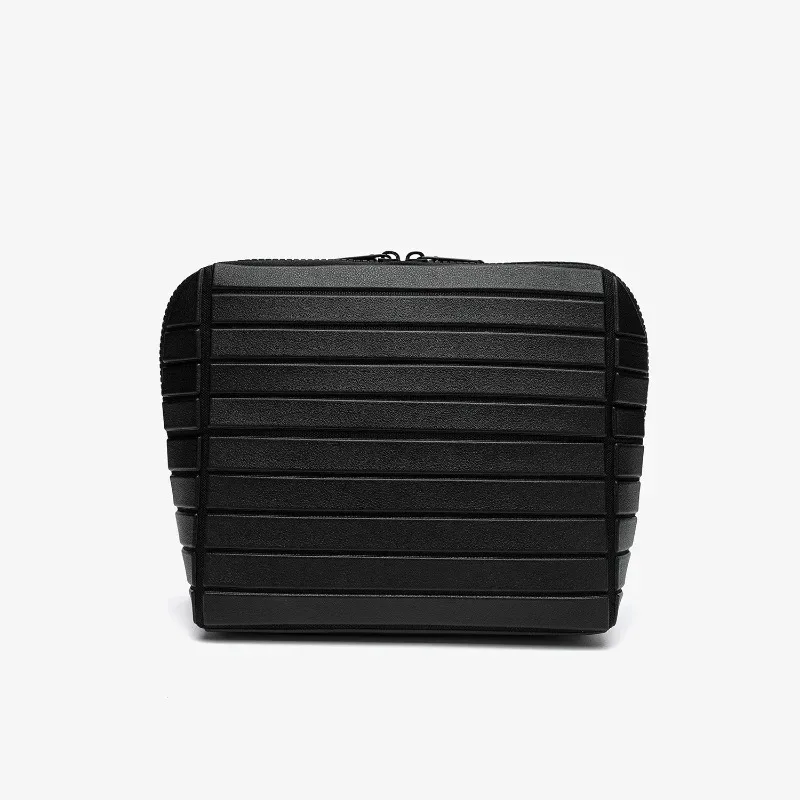 sac de rangement rayé en pvc, grande capacité, pochette de rangement pour articles de toilette de voyage en plein air, sac à cosmétiques de voyage portable, 1 pièce