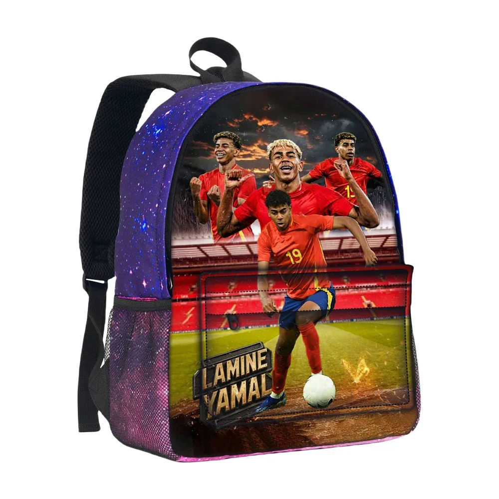 sac à dos pour garçons et filles, sac à dos football star starry sky, sac d'école l-lamin yamal, grande capacité, mochila rucksack school