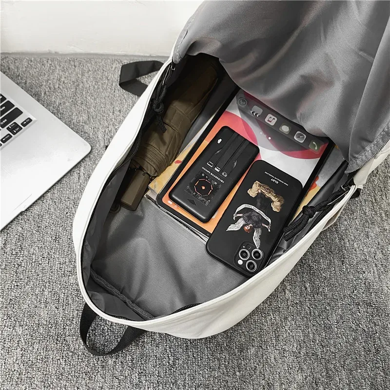 sac à dos d'école à motif simple pour femme et garçon, cartable de voyage pour étudiant, cartable de livre a4 pour adolescente, nouvelle collection 2023 mochila