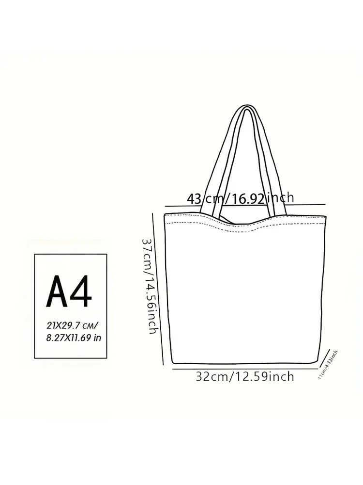 1 pièce, sac à main motif chat empilé, sac à main réutilisable et tendance, sac à main multifonctionnel, sac de shopping en toile imprimée