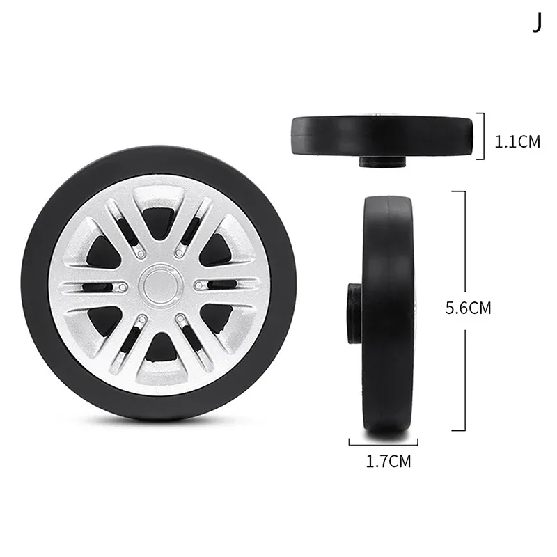 remplacement de roue de bagage pour valise, chariot à roulettes, accessoires de voyage, ceinture silencieuse durable, outils de réparation, 1 pièce