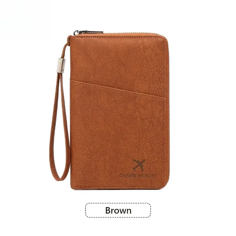 portefeuille de voyage multifonctionnel, organisateur vertical avec pochette pour passeport, pour passeports, argent et cartes, minimaliste et durable, noir