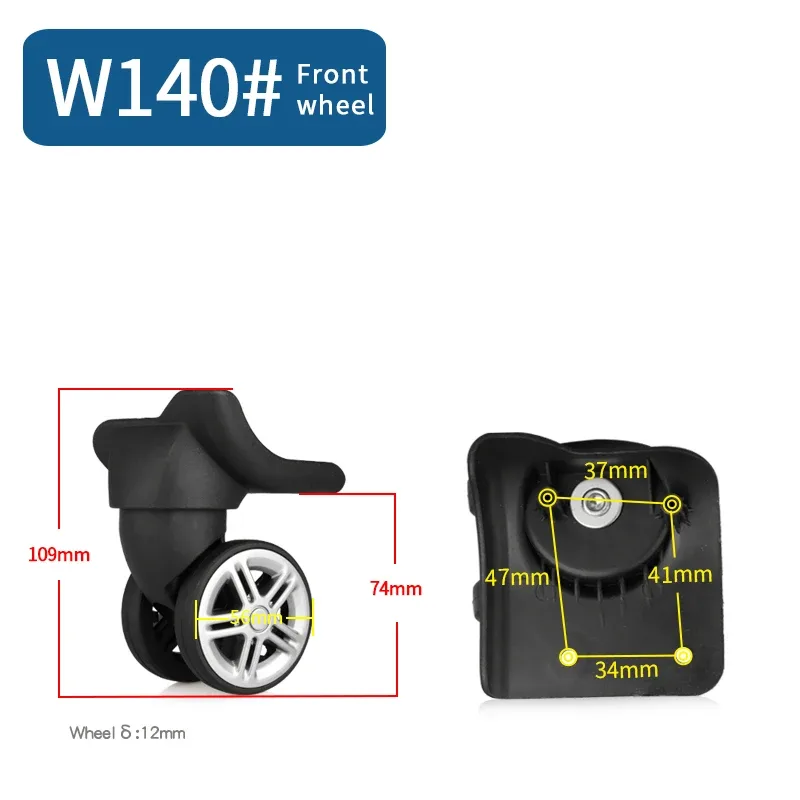 roue de valise, roue universelle pour valise de voyage, pièces de rechange pour roue silencieuse, roue universelle 18 pouces 30 pouces, roue pour boîte en tissu
