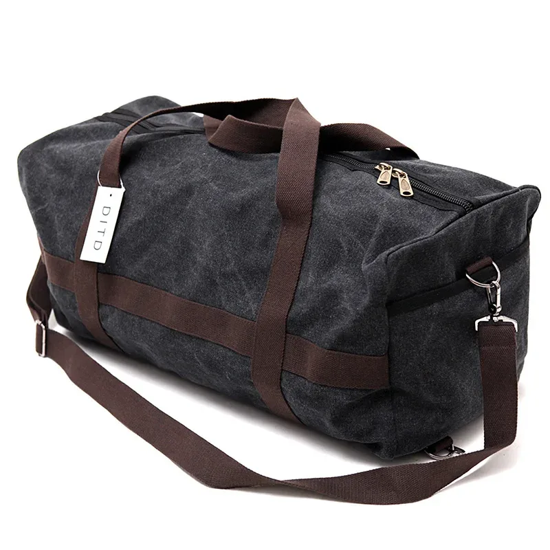 sac de voyage en toile résistant à l'usure pour hommes et femmes, grande capacité, bagage à main, sac de voyage, sacs de week-end, sac à bandoulière reistas
