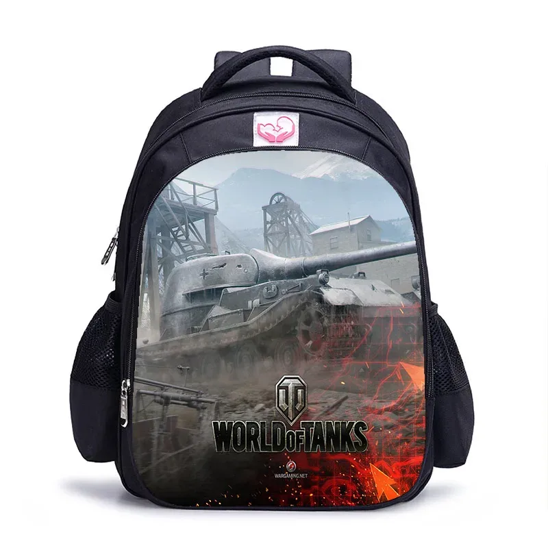 sac à dos de jeu du monde des chars pour enfant et adolescent, 16 pouces, pour livre, garçons et garçons