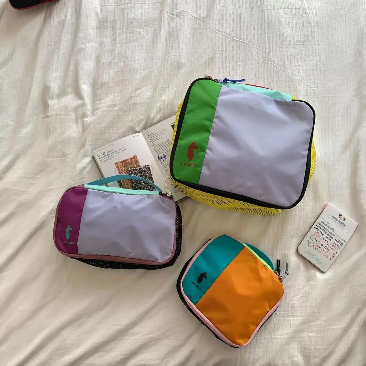 trousse de toilette de voyage imperméable 3 pièces multicolore patchwork 2026 – pochette organisateur cosmétique portable pour gym, extérieur et maquillage quotidien