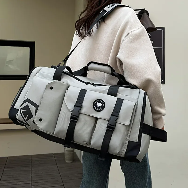 sac à dos de voyage de grande capacité, 1 pièce, séparation humide et sec, sac de sport, compartiment de rangement, tissu oxford, voyage de loisirs