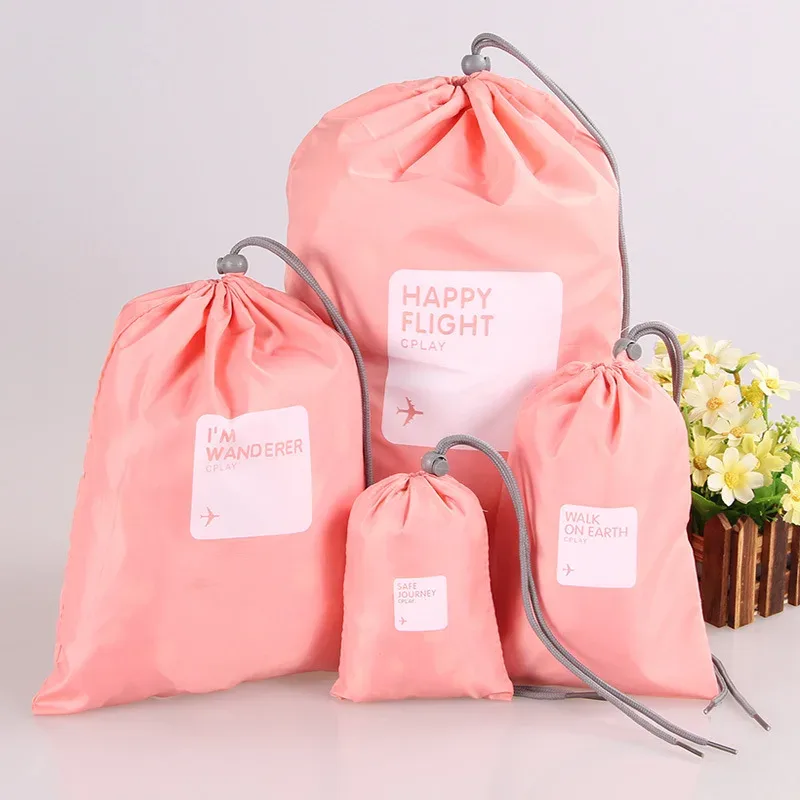 sacs de rangement de voyage étanches, 4 pièces/lot, sac de voyage pour chaussures maquillage, sac à linge sous-vêtements cosmétiques tri gt